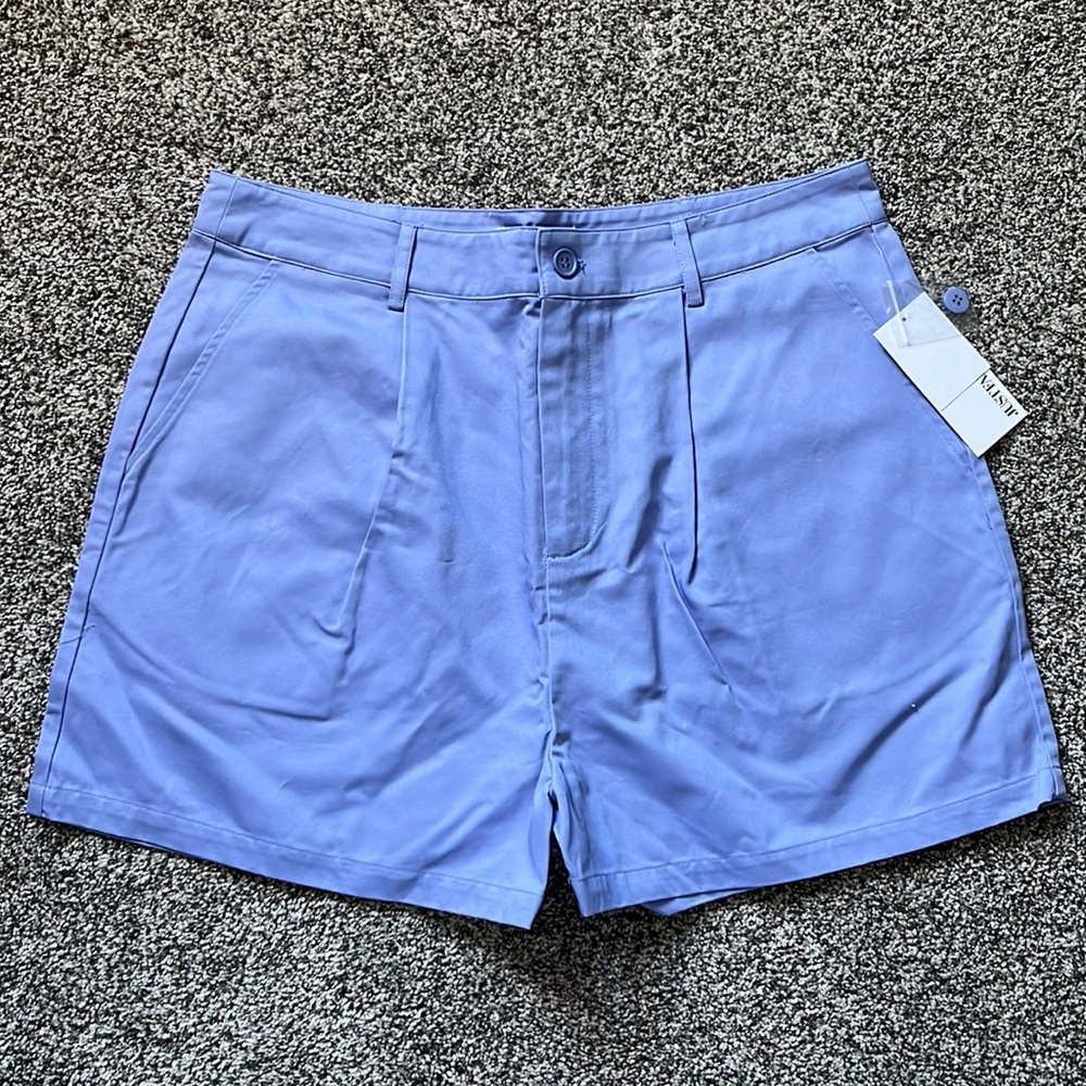 Purple shorts with belt loop